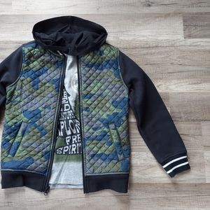 Kids Camo Jacket and Wolf Tee Matching Set Size 6 / 7 Wonder Nation